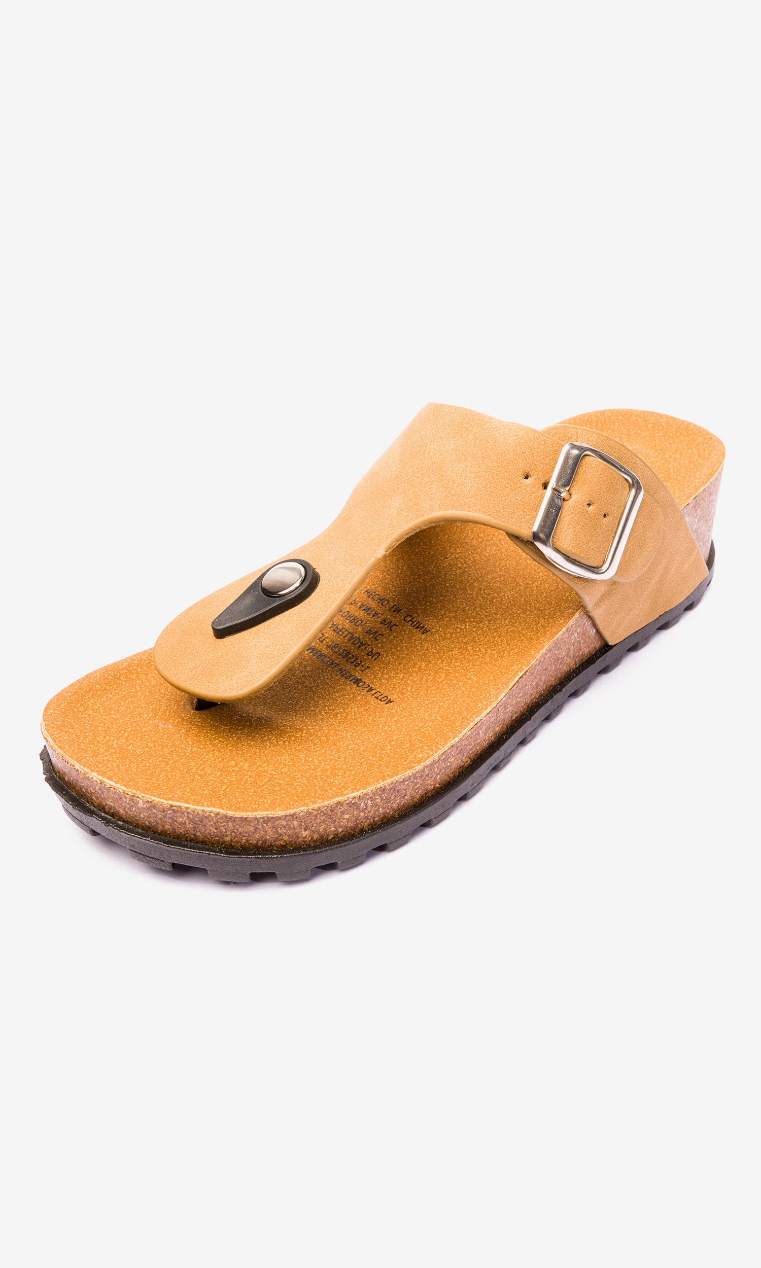 Sandalia Mujer Beige Razo Chancleta Chancleta